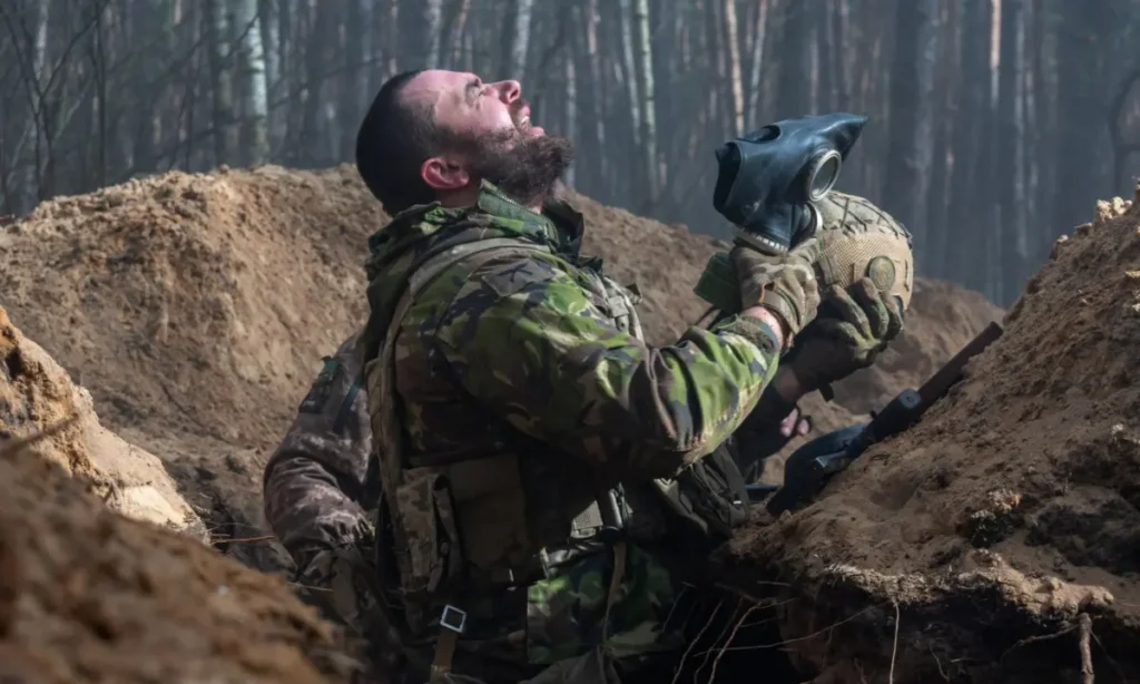Russia Accused of Illegal Chemical Gas Attacks on Ukrainian Soldiers