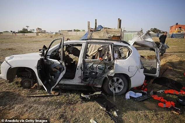 bombed UN car