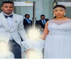 Nigerian striker Olarenwaju Kayode and his estranged wife Ezinne Kayode