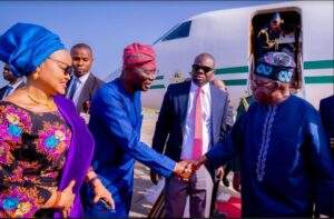 Tinubu Arrives Lagos 300x197