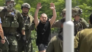 Almog Meir Jan 21 one of four hostages rescued on Saturday arrives by helicopter to the Sheba Medical Center in Ramat Gan Israel Saturday June 8 2024