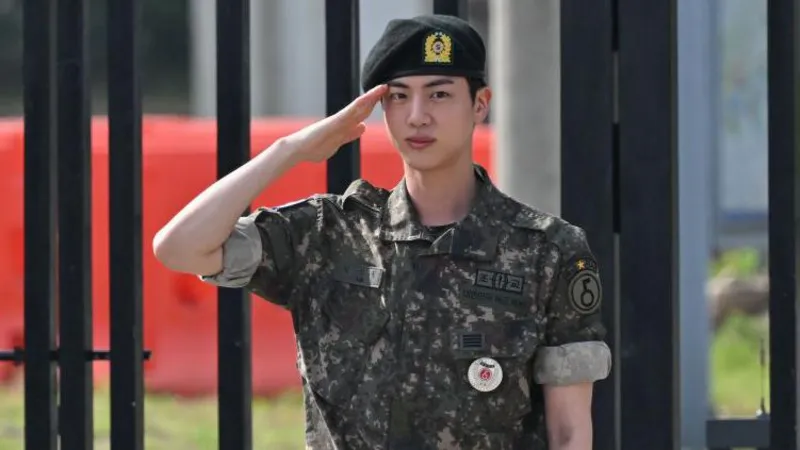 Jin completed his 18 month military service on Wednesday
