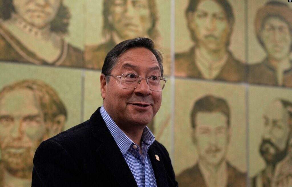 bolivian president luis arce speaks at the government palace in la paz on june 28 2024