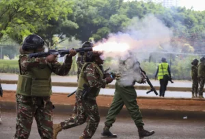 police fire tear gas
