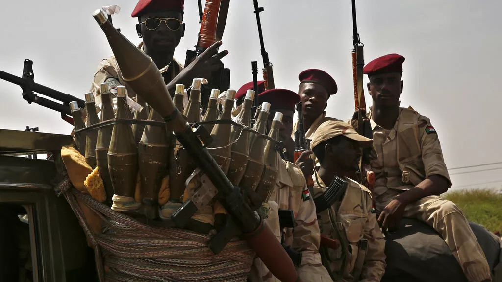 sudanese soldiers from the rapid support forces unit which led by gen mohammed