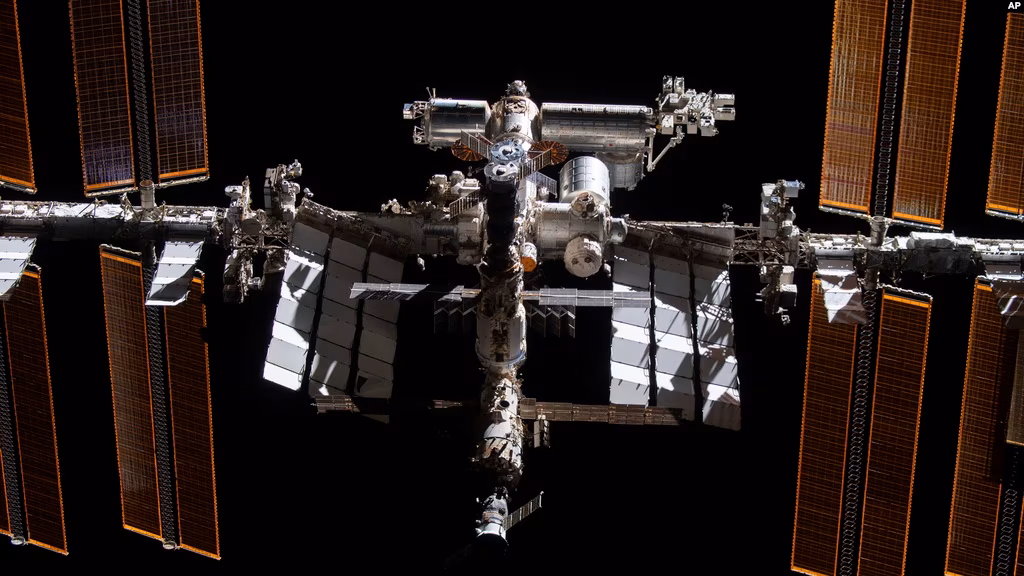 this photo provided by nasa shows the international space station from the spacex crew dragon endeavour during a fly around of the orbiting lab nov 8 2021