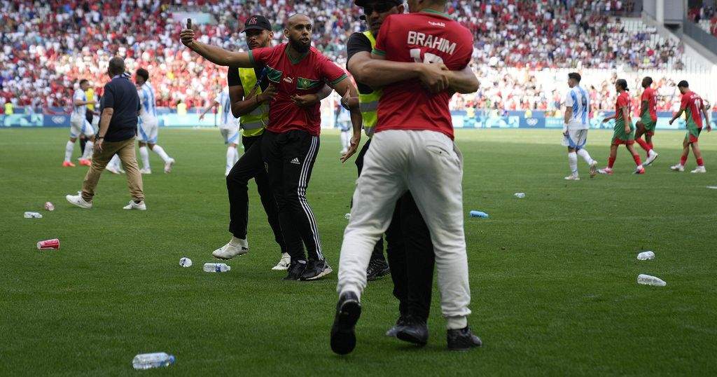 Argentina's Olympic Soccer Match Ends in Chaos as Moroccan Fans