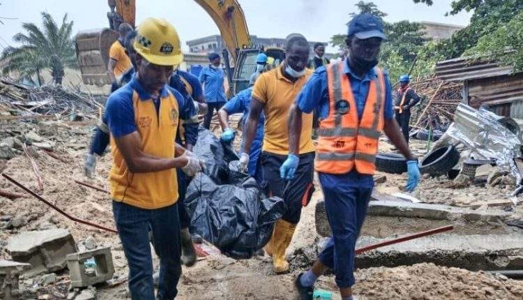 Lagos Building Collapse: Three Site Workers Killed, Two Rescued Alive