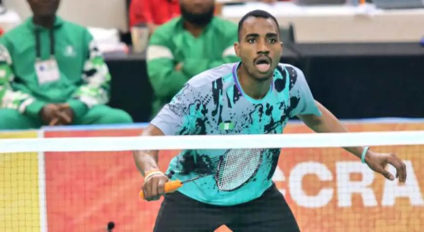 Nigeria's Anuoluwapo Opeyori Suffers Defeat in Badminton Match Against Switzerland's