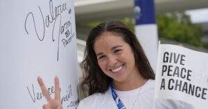Olympic Athletes Unite for Peace at Paris Truce Wall