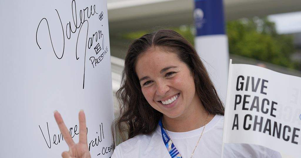 Olympic Athletes Unite for Peace at Paris Truce Wall