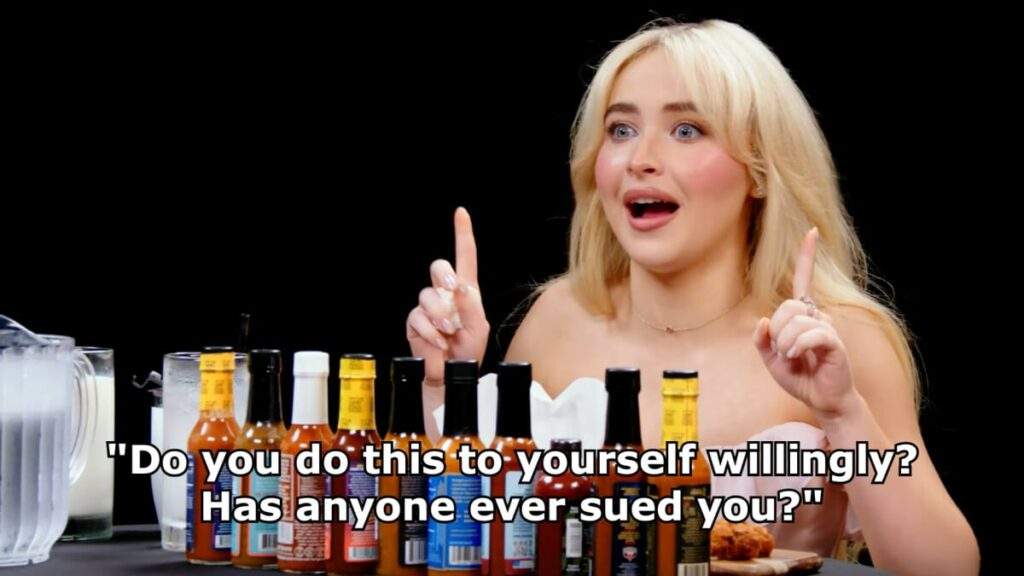 Sabrina Carpenter Takes on Hot Ones: Braving the Blazing Wings