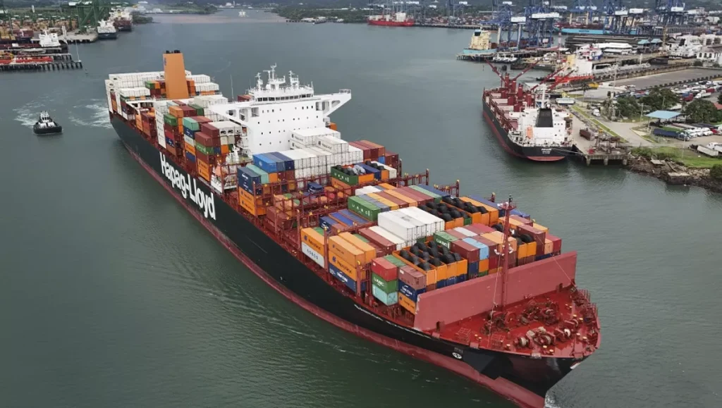a cargo ship sails through the panama canal in panama city thursday june 13 2024