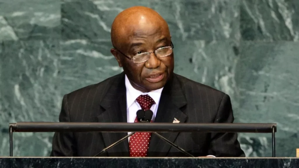 joseph boakai then vice president of liberia addresses the 64th session of the general assembly at united nations headquarters friday sept 25 2009