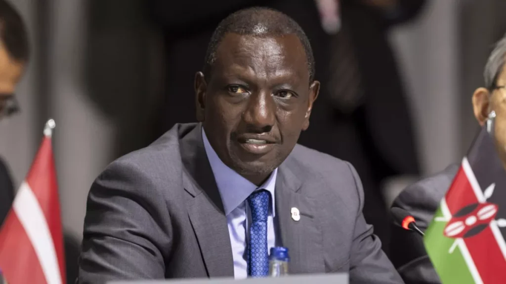 kenyas president william ruto attends a plenary session during the summit on peace in ukraine in obburgen switzerland sunday june 16 2024