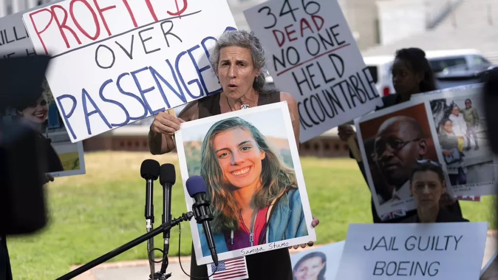 nadia milleronmother of samya rose stumo one of the victims of the boeing 737 max crash in ethiopia on capitol hill june 18 2024