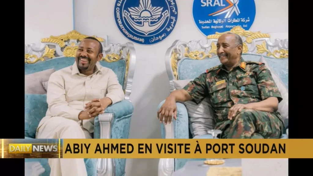prime minister abiy ahmed landed in port sudan the new seat of sudans government tuesday for a meeting with army ruler abdel fattah al burhan