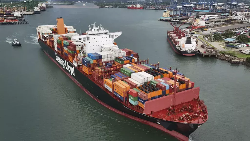 a cargo ship sails through the panama canal in panama city thursday june 13 2024