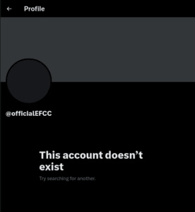 EFCCs Twitter Account Vanishes Amid Cyber Warfare Threats 276x300