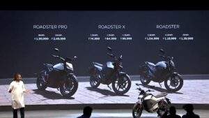 Ola Electric Unveils Roadster Series with Three New EV Bikes