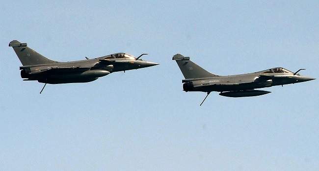 Rafale Fighter Jets Collide in Midair, One Pilot Ejects