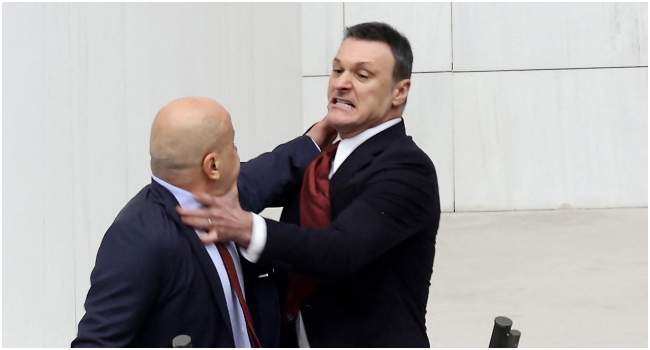 Turkish Parliament Erupts in Brawl Over Jailed Opposition Figure