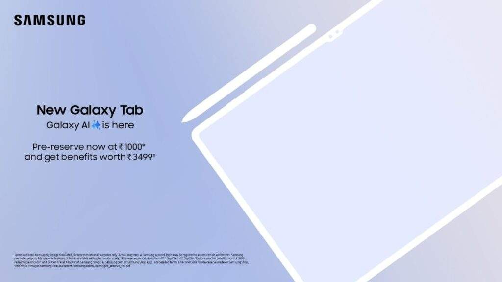 Samsung Galaxy Tablets Open for Pre Reserve in India