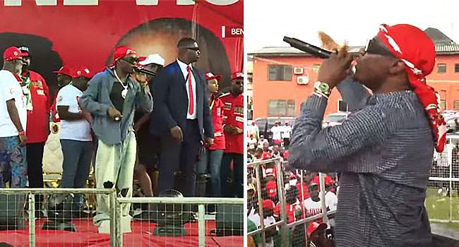 Spyro Performs at Labour Party Rally in Edo State