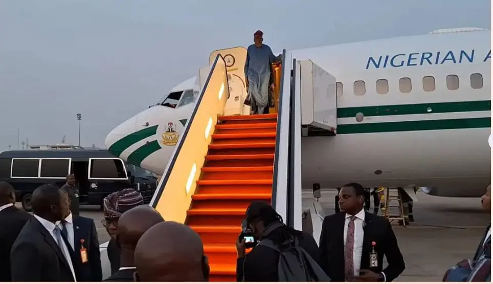 Tinubu Returns Home After China Visit, Meetings with Xi and