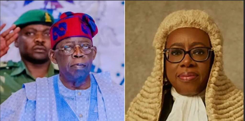 Tinubu Swears in New Chief Justice of Nigeria Justice Kudirat Tinubu Swears in New Chief Justice of Nigeria Justice Kudirat