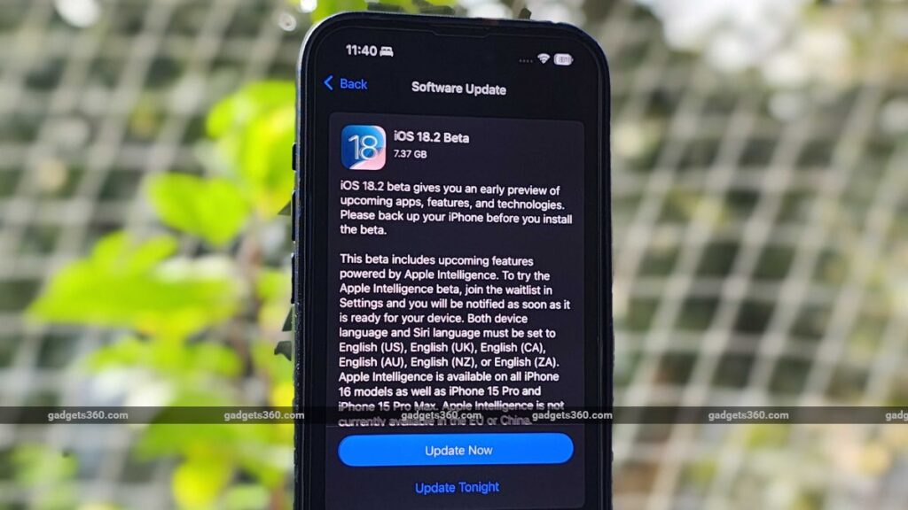Apple Rolls Out iOS 18.2 Developer Beta 1 With New