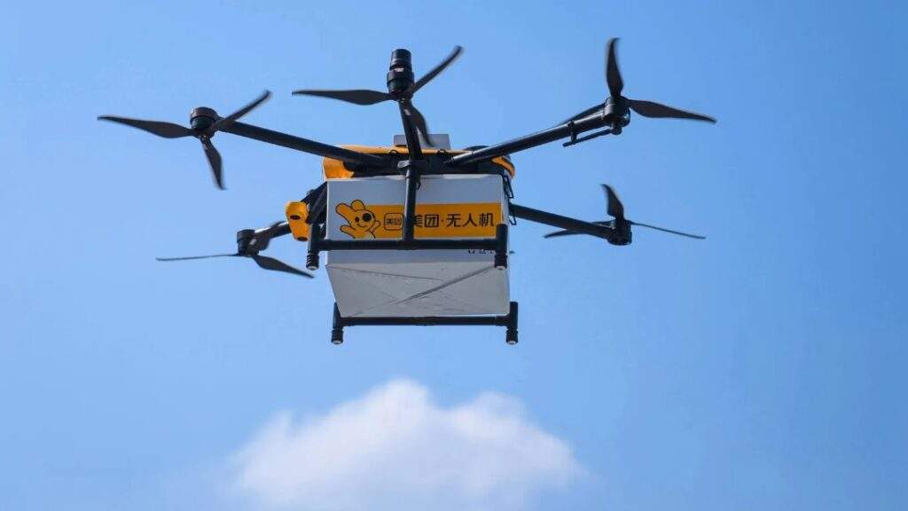 China's Meituan uses drones for food delivery in Shenzhen