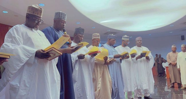 Gov Sani Swears In LGA Chairmen, Tasks Them On Prudent FG's Allocation Management 
