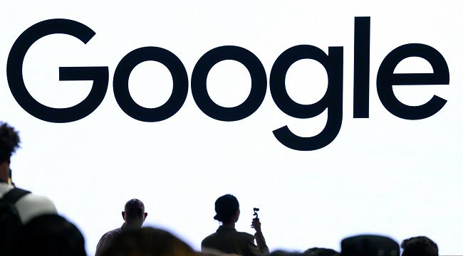 A google logo is seen during the made by google media event usinternettelecommunicationcomputersgoogle