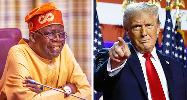 Tinubu congratulates trump