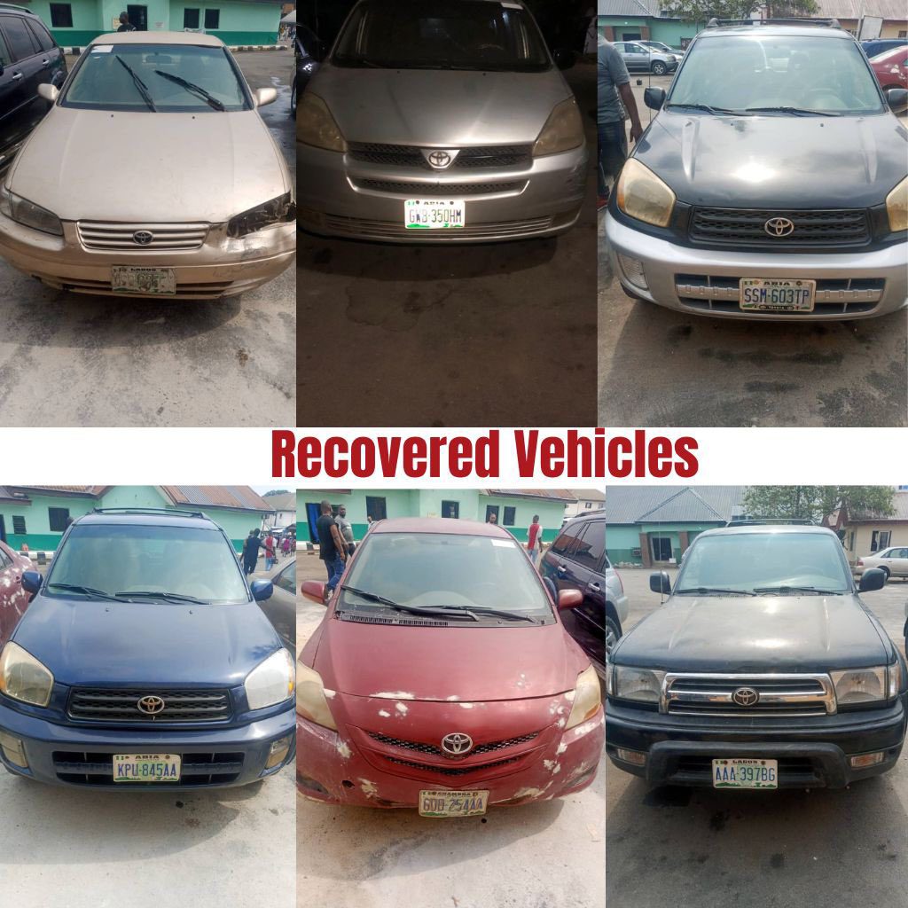Abia Police track, recover six stolen vehicles, ask owners to Abia Police track, recover six stolen vehicles, ask owners to come for identification