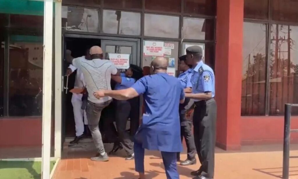 Chaos at PDP national secretariat as Ude-Okoye forced out of BoT meeting (VIDEO)