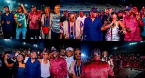 Sanwo-Olu Hangs Out With Wizkid, Burna Boy, Olamide, Tiwa Savage At #GreaterLagosCountdown2025
