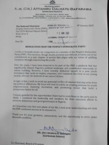 Sokoto ex-gov, Attahiru Bafarawa resigns from PDP