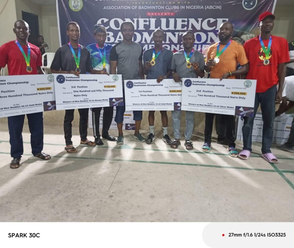 Confluence Badminton Club wins mixed doubles, men's doubles in second edition of Kogi State Championship