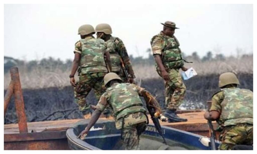 Navy seals three illegal refining sites in Delta