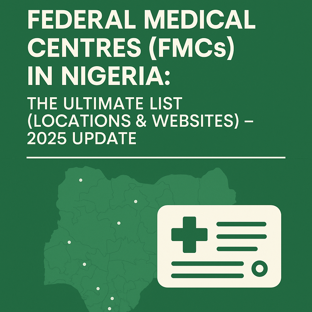 Map showing locations of Federal Medical Centres (FMCs) across Nigeria