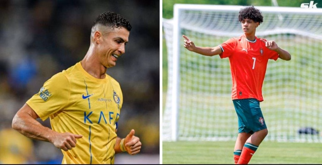 Cristiano Ronaldo Jr debuted for Portugal U15s against Japan