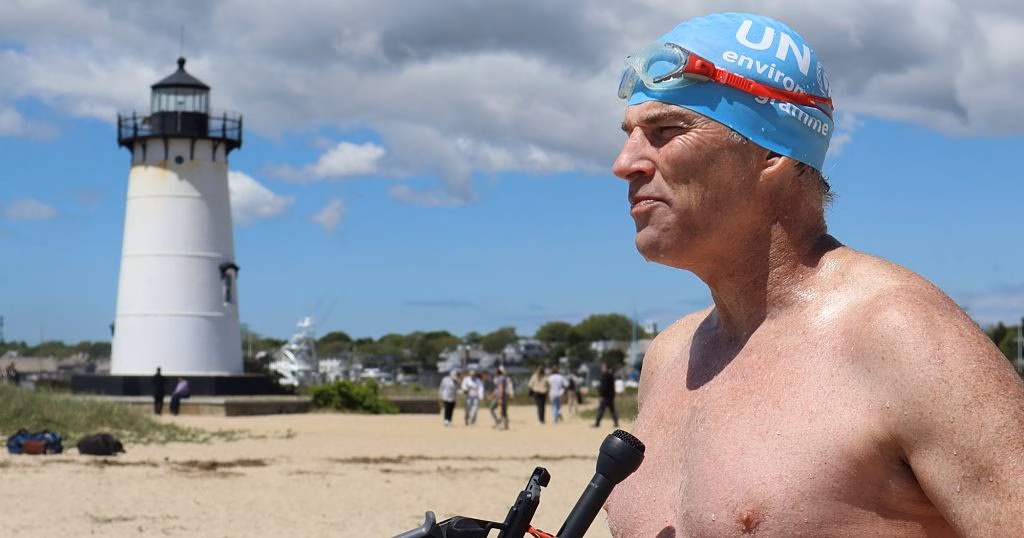 South African swims around Martha's Vineyard to raise awareness of need to protect sharks