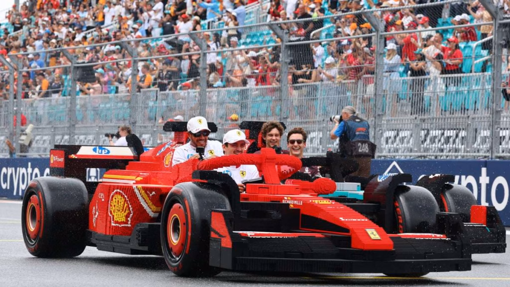Lego builds life-size F1 cars for Miami GP — made of 400,000 Lego bricks