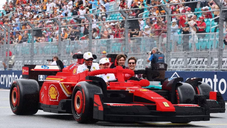 Lego builds life-size F1 cars for Miami GP — made of 400,000 Lego bricks
