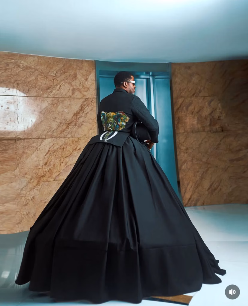 Reactions trail Desmond Elliott's outfit at 2025 AMVCA awards