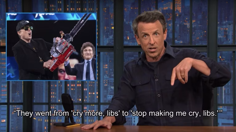 Seth Meyers mocks Elon Musk's bid for sympathy over Tesla's cratering stock