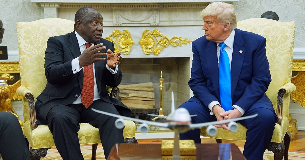 South Africa: Cyril Ramaphosa arrives at White House for meeting with Trump