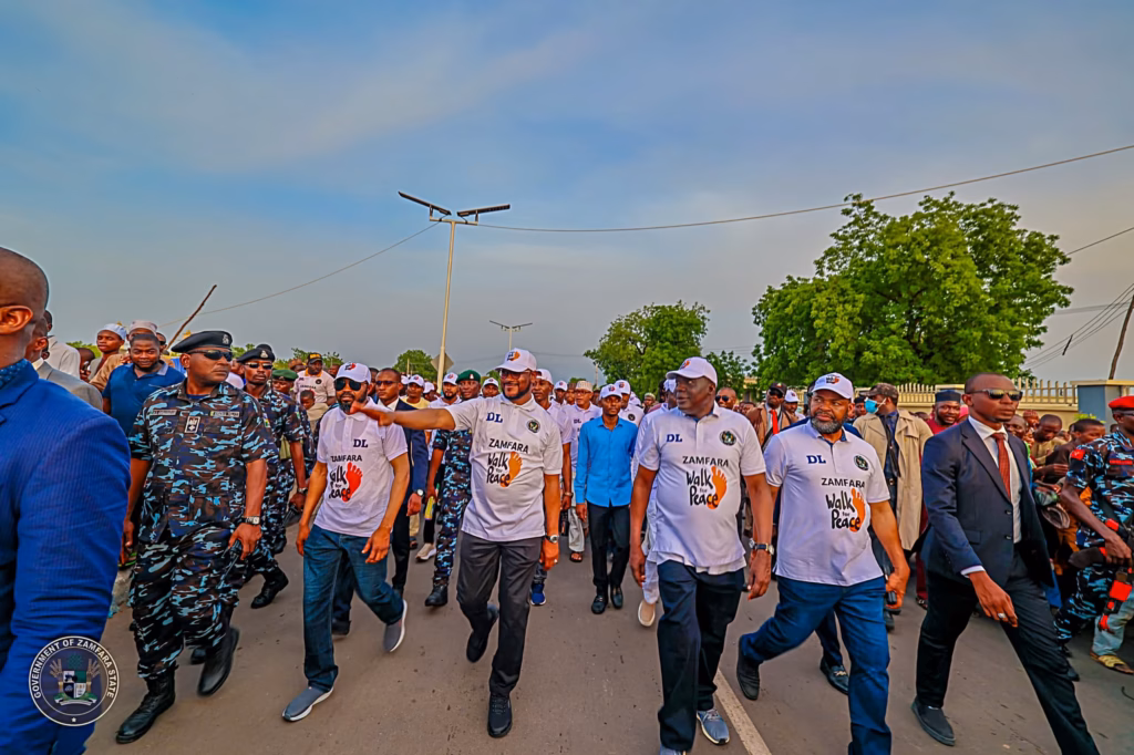 Gov. Lawal holds peace walk in Zamfara, says 'security has significantly improved' — Daily Nigerian